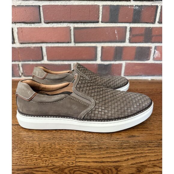 Johnston & Murphy Other - Johnston & Murphy McGuffey Woven Slip On Loafers Men's 10 Taupe Dress Casual